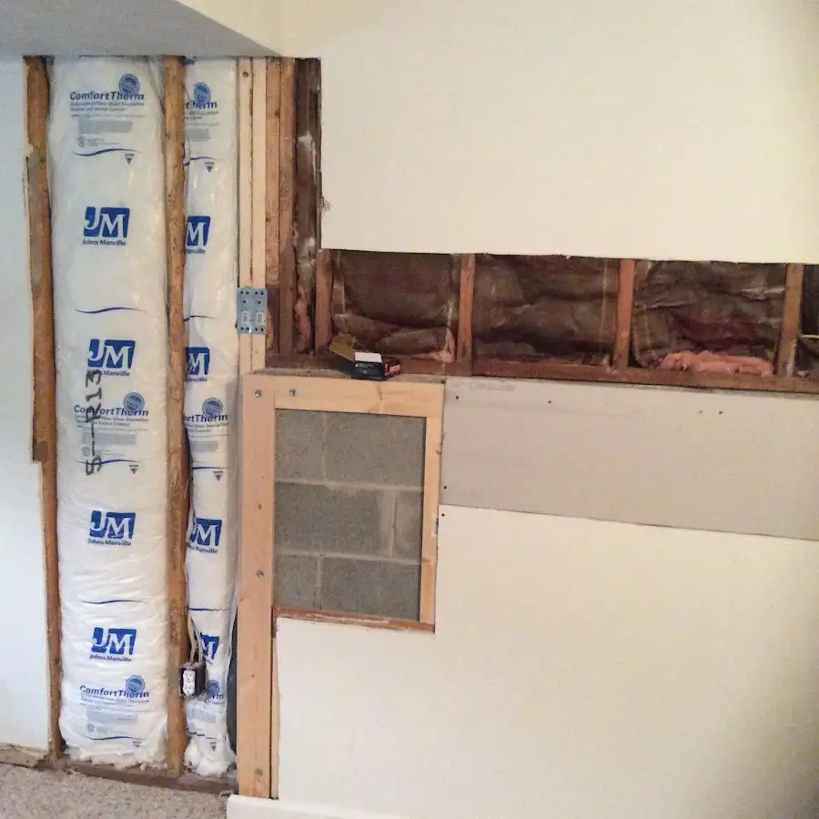 Wall insulation replacement during Contents Cleaning & Restoration in South Patrick Shores